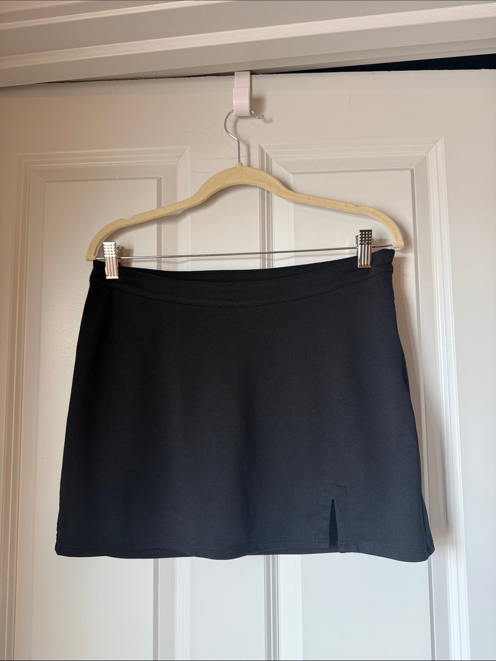 La Hearts Black Mini Skort with Front Slit